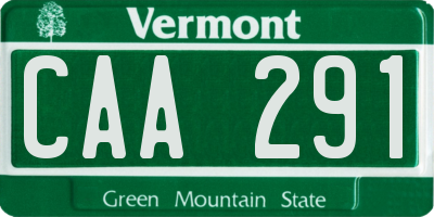 VT license plate CAA291