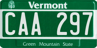 VT license plate CAA297