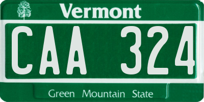 VT license plate CAA324