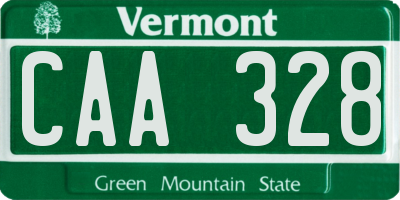 VT license plate CAA328