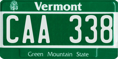 VT license plate CAA338