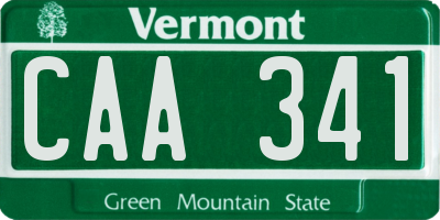 VT license plate CAA341