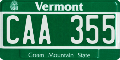 VT license plate CAA355
