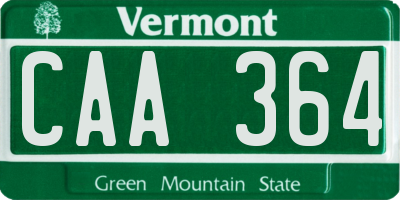 VT license plate CAA364