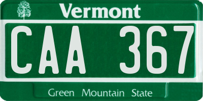 VT license plate CAA367