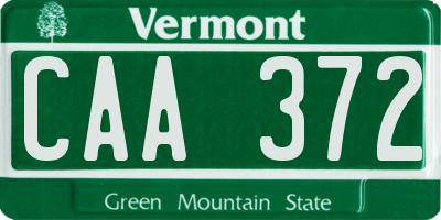 VT license plate CAA372