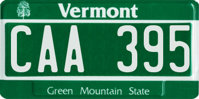 VT license plate CAA395