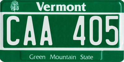 VT license plate CAA405