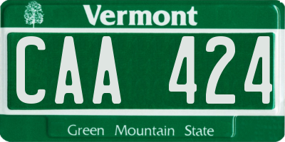 VT license plate CAA424