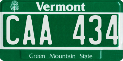 VT license plate CAA434