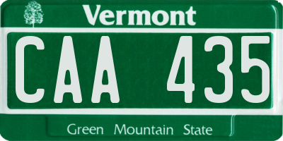 VT license plate CAA435