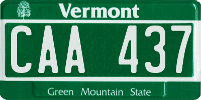 VT license plate CAA437