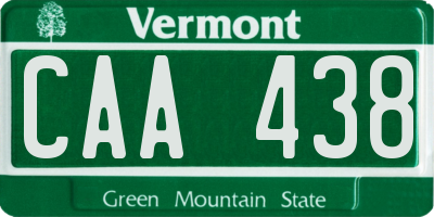 VT license plate CAA438