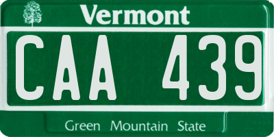 VT license plate CAA439