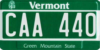 VT license plate CAA440
