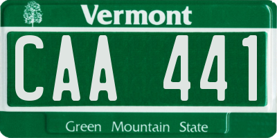 VT license plate CAA441
