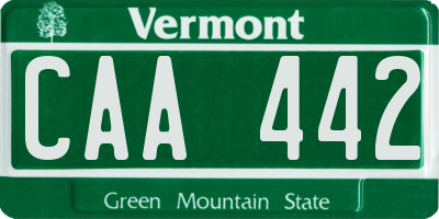 VT license plate CAA442