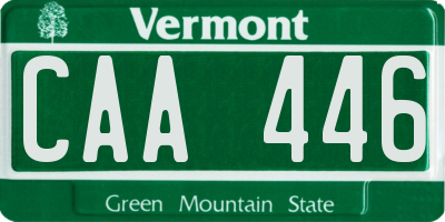 VT license plate CAA446