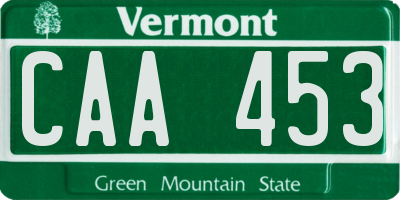 VT license plate CAA453