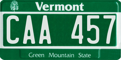 VT license plate CAA457