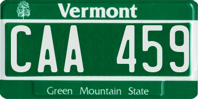 VT license plate CAA459
