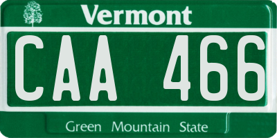 VT license plate CAA466
