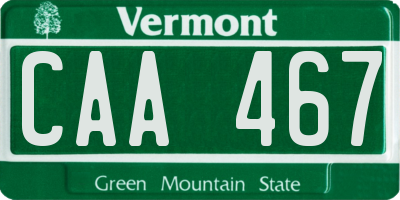 VT license plate CAA467