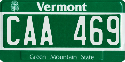 VT license plate CAA469
