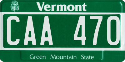 VT license plate CAA470