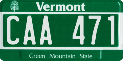 VT license plate CAA471