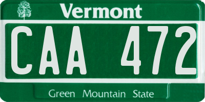 VT license plate CAA472
