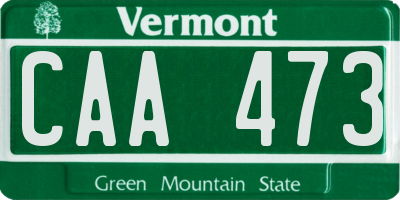 VT license plate CAA473