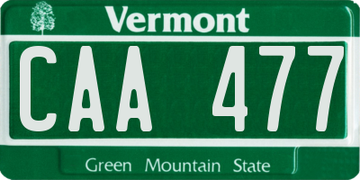 VT license plate CAA477