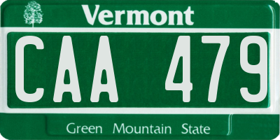 VT license plate CAA479
