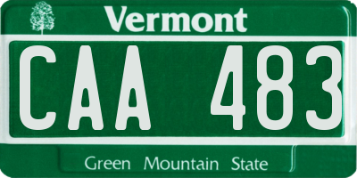 VT license plate CAA483