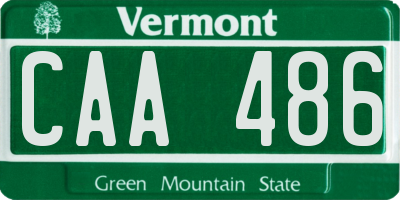 VT license plate CAA486