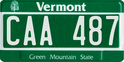 VT license plate CAA487