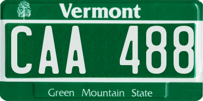 VT license plate CAA488