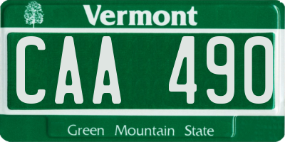 VT license plate CAA490