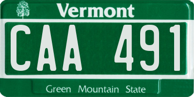 VT license plate CAA491