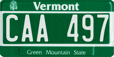VT license plate CAA497