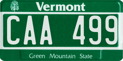 VT license plate CAA499