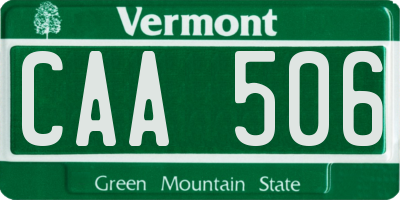 VT license plate CAA506