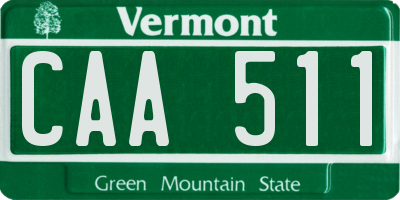 VT license plate CAA511