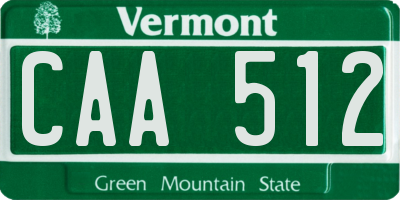 VT license plate CAA512