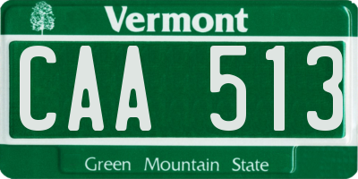 VT license plate CAA513