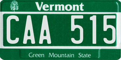 VT license plate CAA515