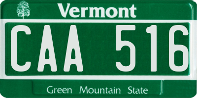 VT license plate CAA516