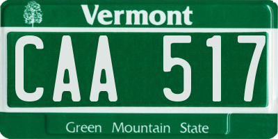 VT license plate CAA517