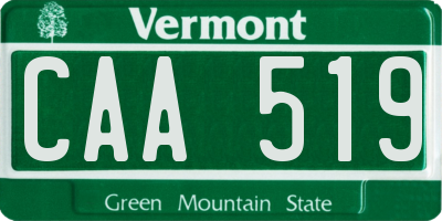 VT license plate CAA519